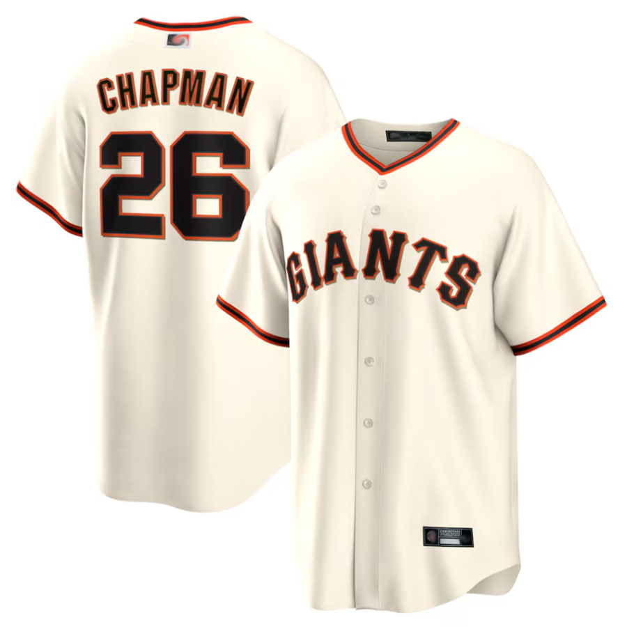 Custom #26 Cream SF Baseball Shirt Top