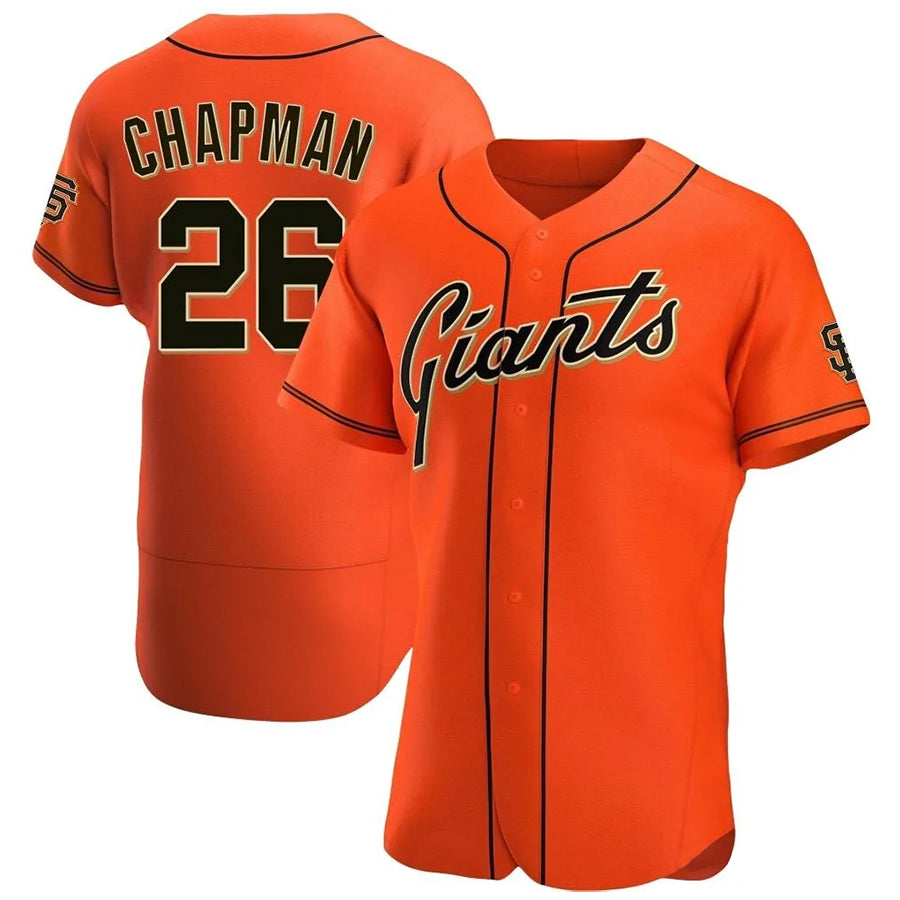Custom #26 Orange SF Baseball Shirt Top