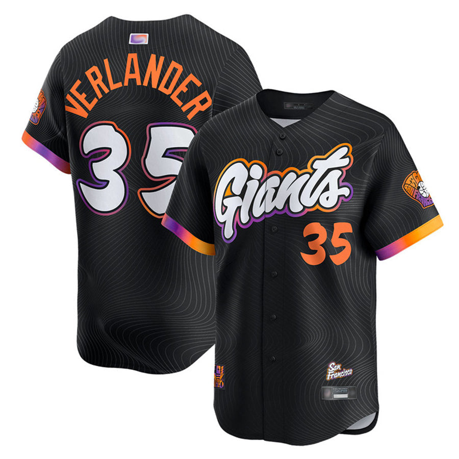 Custom #35 City Connect SF Baseball Shirt Top