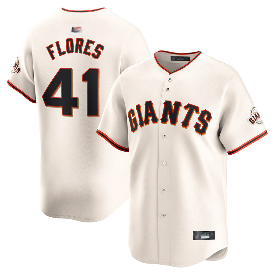Custom #41 Cream SF Baseball Shirt Top