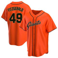 Custom #49 Orange SF Baseball Shirt Top