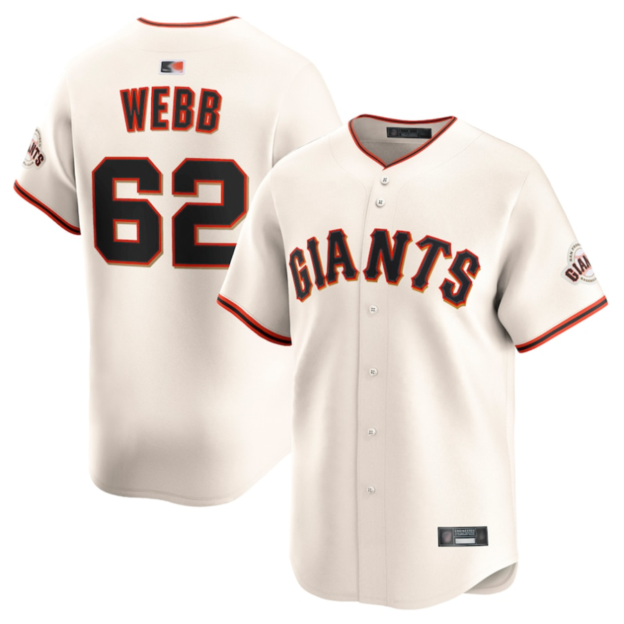 Custom #62 Cream SF Baseball Shirt Top