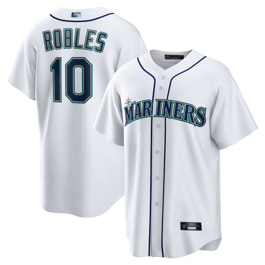 Custom #10 White SEA Baseball Shirt Top