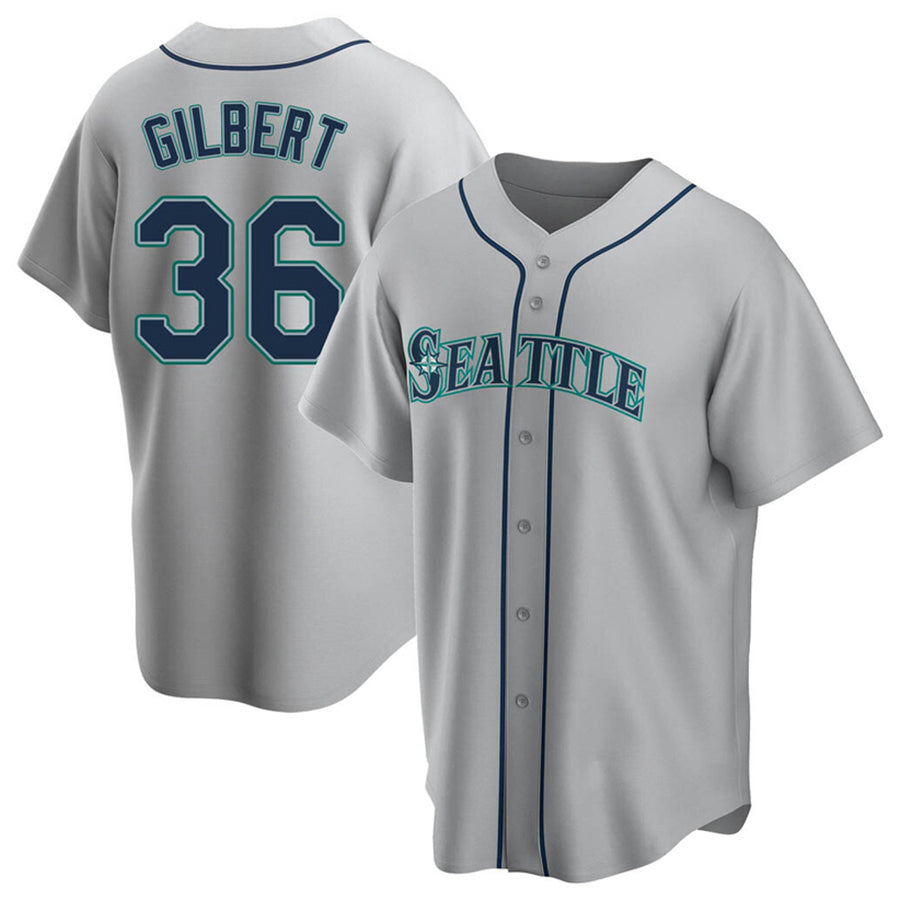 Custom #36 Gray SEA Baseball Shirt Top