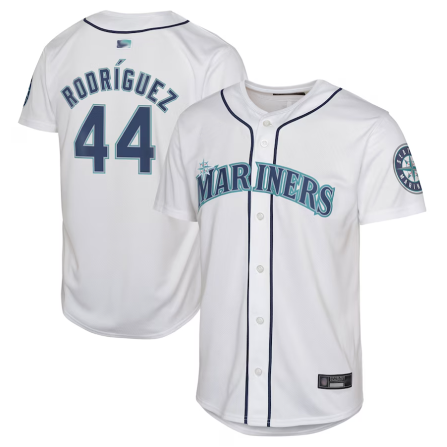 Custom #44 White SEA Baseball Shirt Top