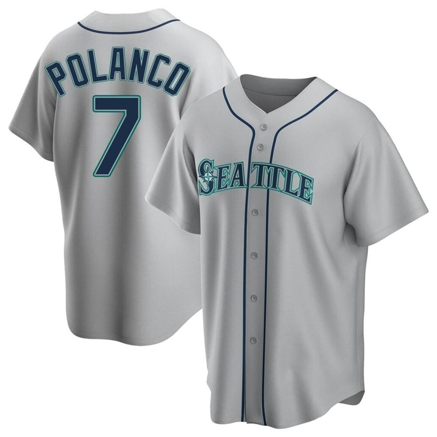 Custom #7 Gray SEA Baseball Shirt Top