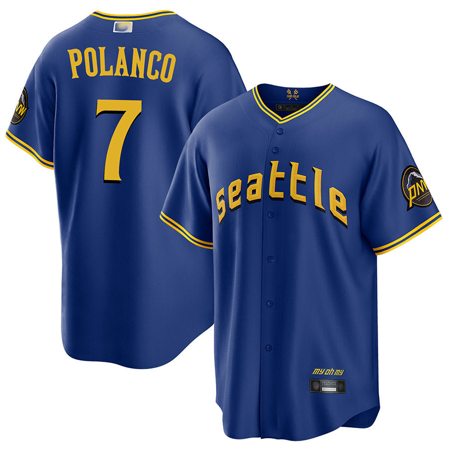 Custom #7 Royal City Connect SEA Baseball Shirt Top