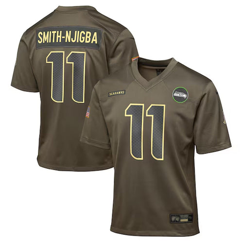 Custom #11 Olive SEA Football Shirt Top