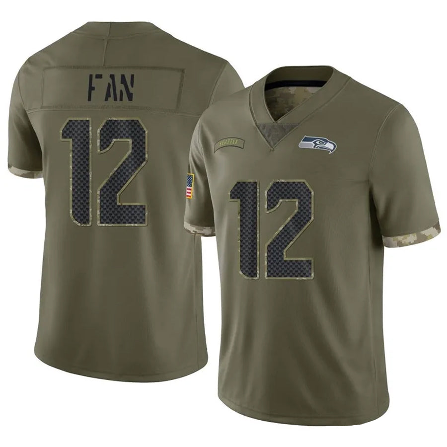 Custom #12 Olive SEA Football Shirt Top