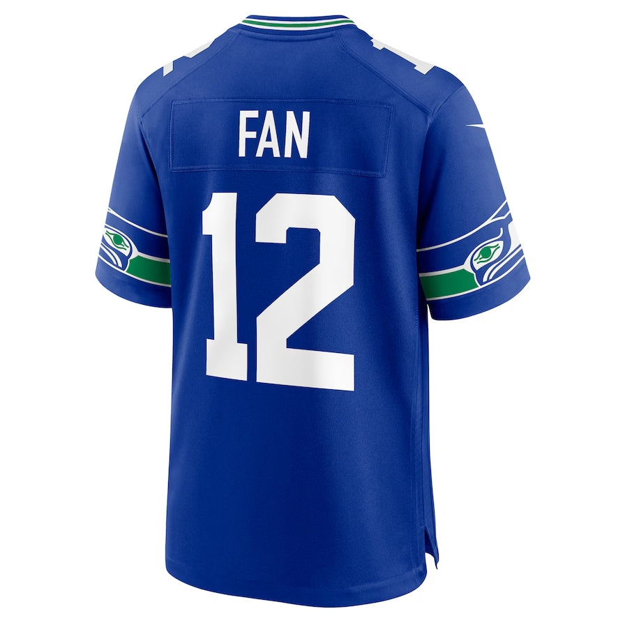 Custom #12 Royal Throwback SEA Football Shirt Top