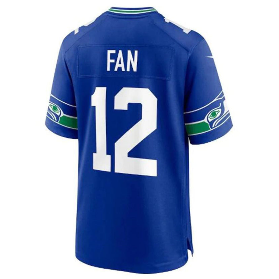 Custom #12 Royal Throwback SEA Football Shirt Top