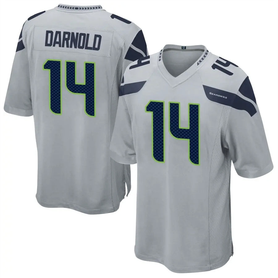 Custom #14 Grey SEA Football Shirt Top