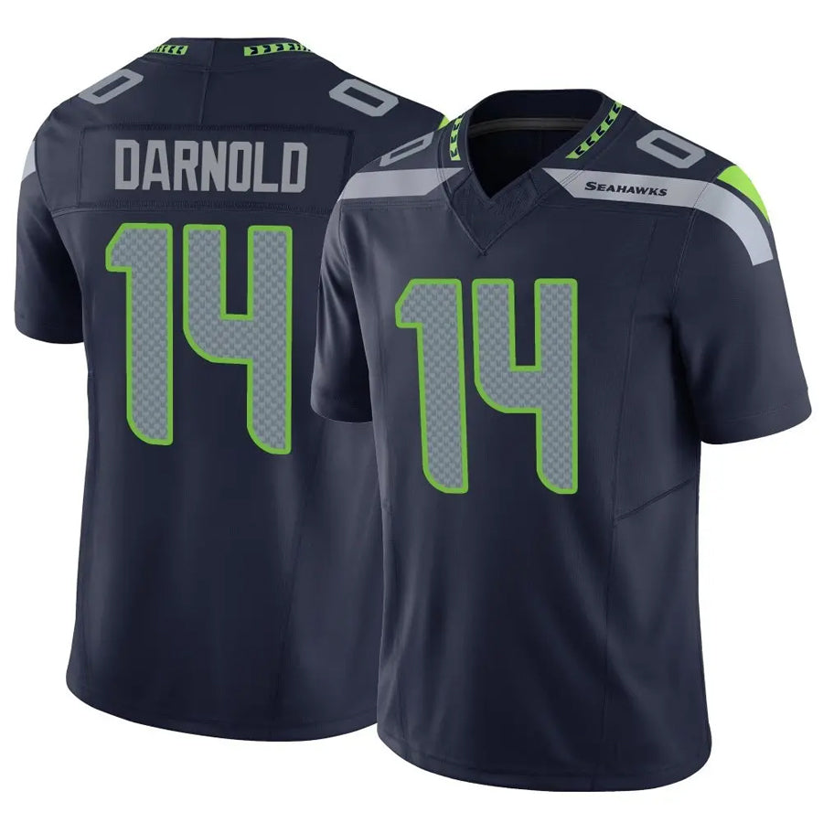 Custom #14 Navy SEA Football Shirt Top
