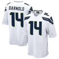 Custom #14 White SEA Football Shirt Top