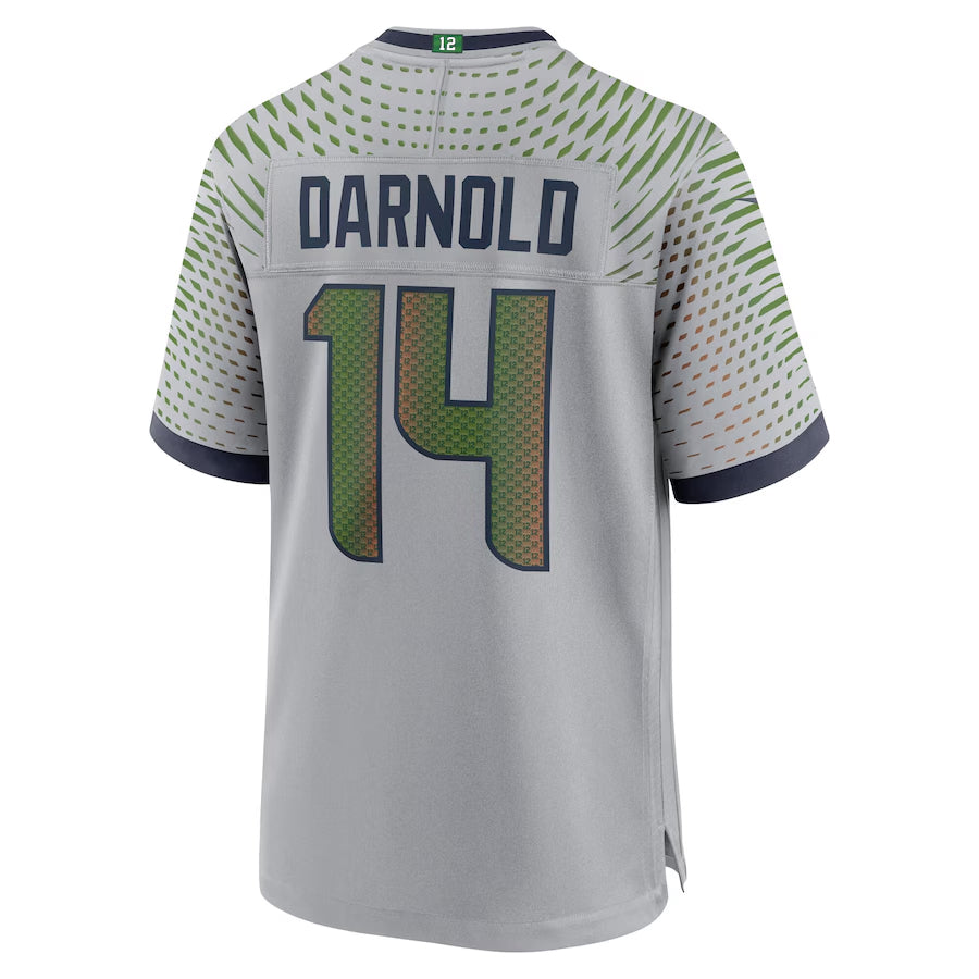 Custom #14 Gray SEA Football Shirt Top