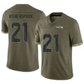 Custom #21 Olive SEA Football Shirt Top