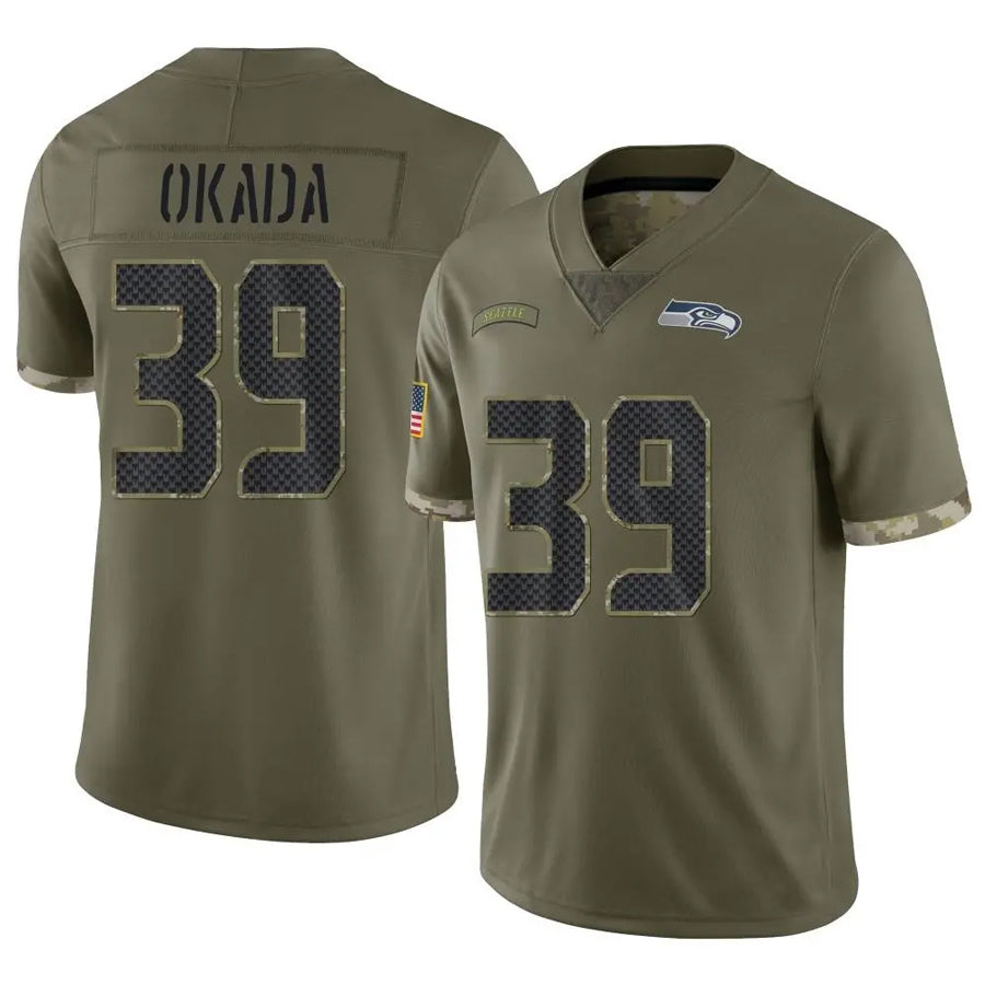 Custom #39 Olive SEA Football Shirt Top
