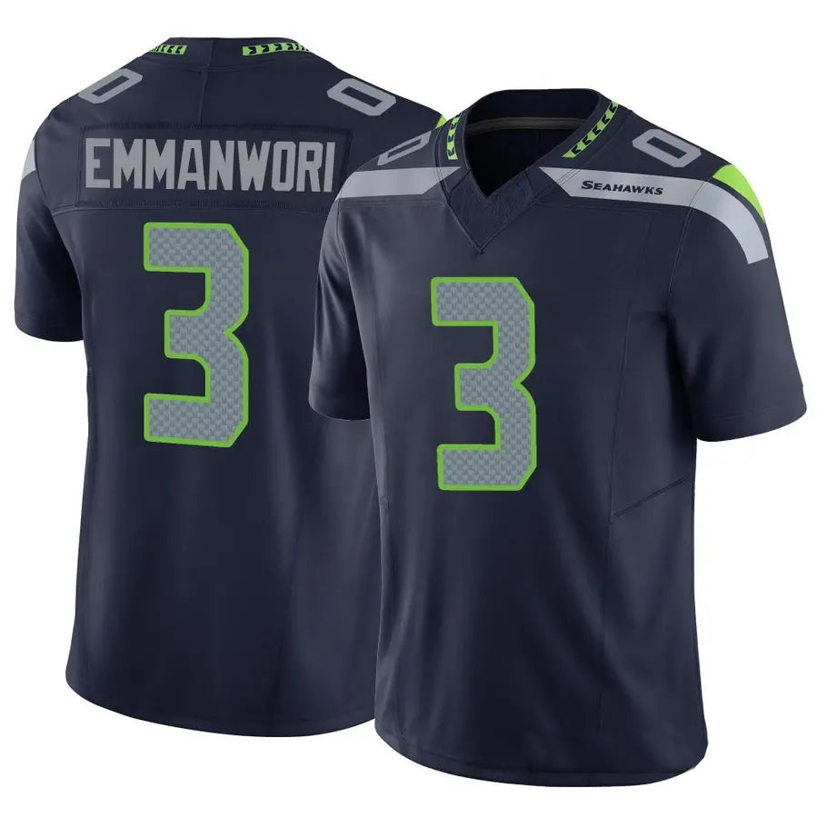 Custom #3 Navy SEA Football Shirt Top