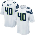 Custom #40 White SEA Football Shirt Top