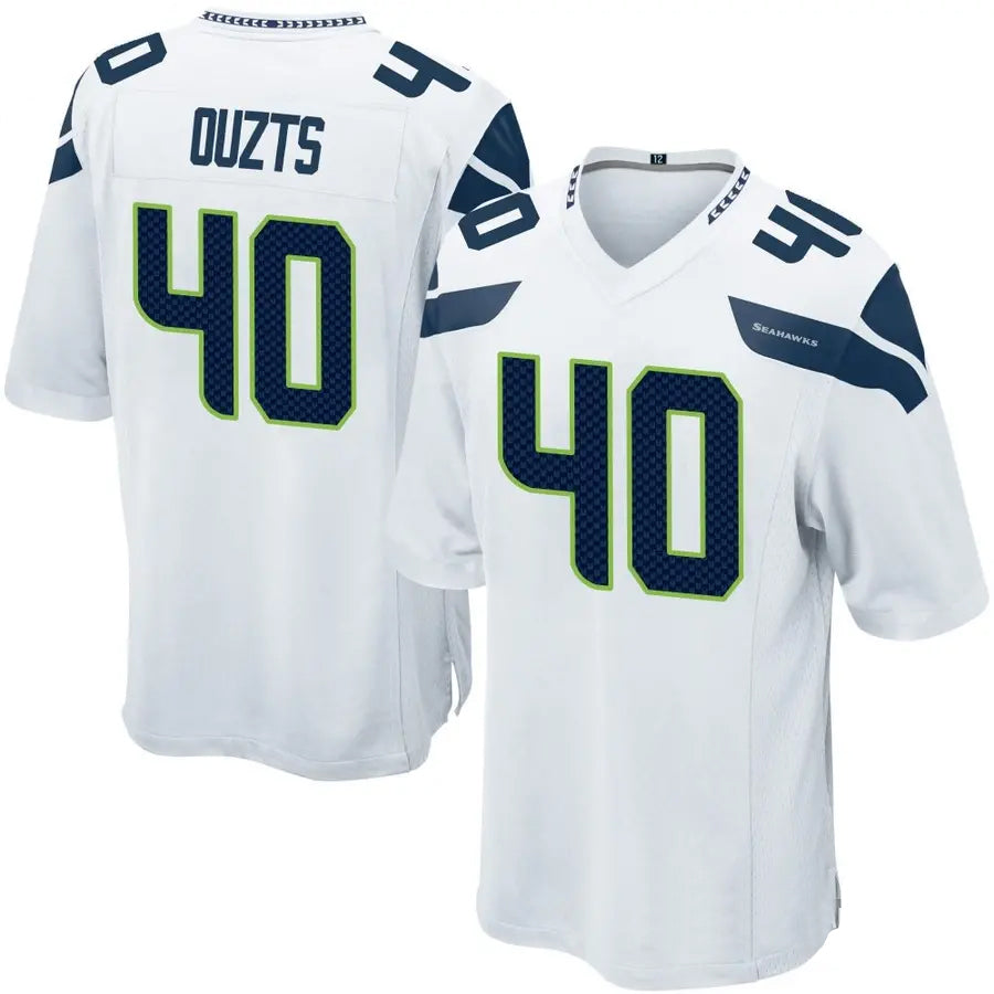 Custom #40 White SEA Football Shirt Top