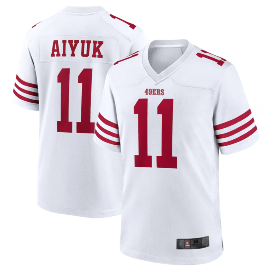 Custom #11 White SF Football Shirt Top