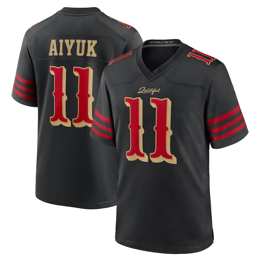 Custom #11 Black SF Football Shirt Top