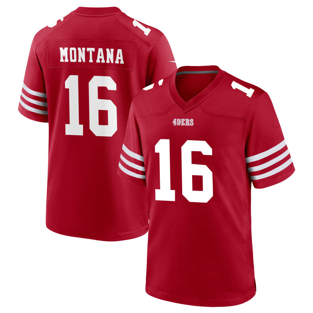 Custom #16 Scarlet SF Football Shirt Top