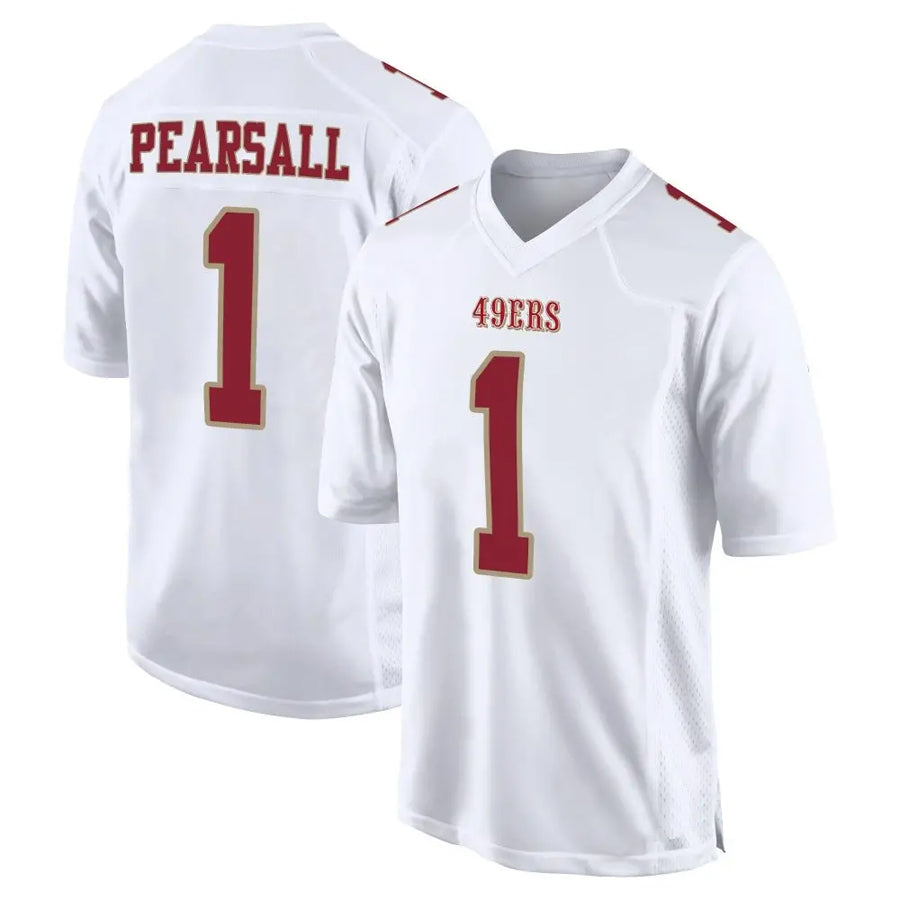 Custom #1 White SF Football Shirt Top