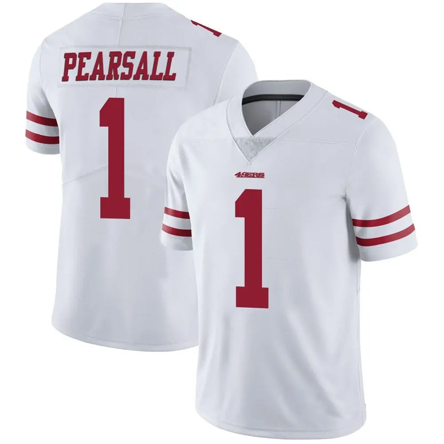 Custom #1 White SF Football Shirt Top