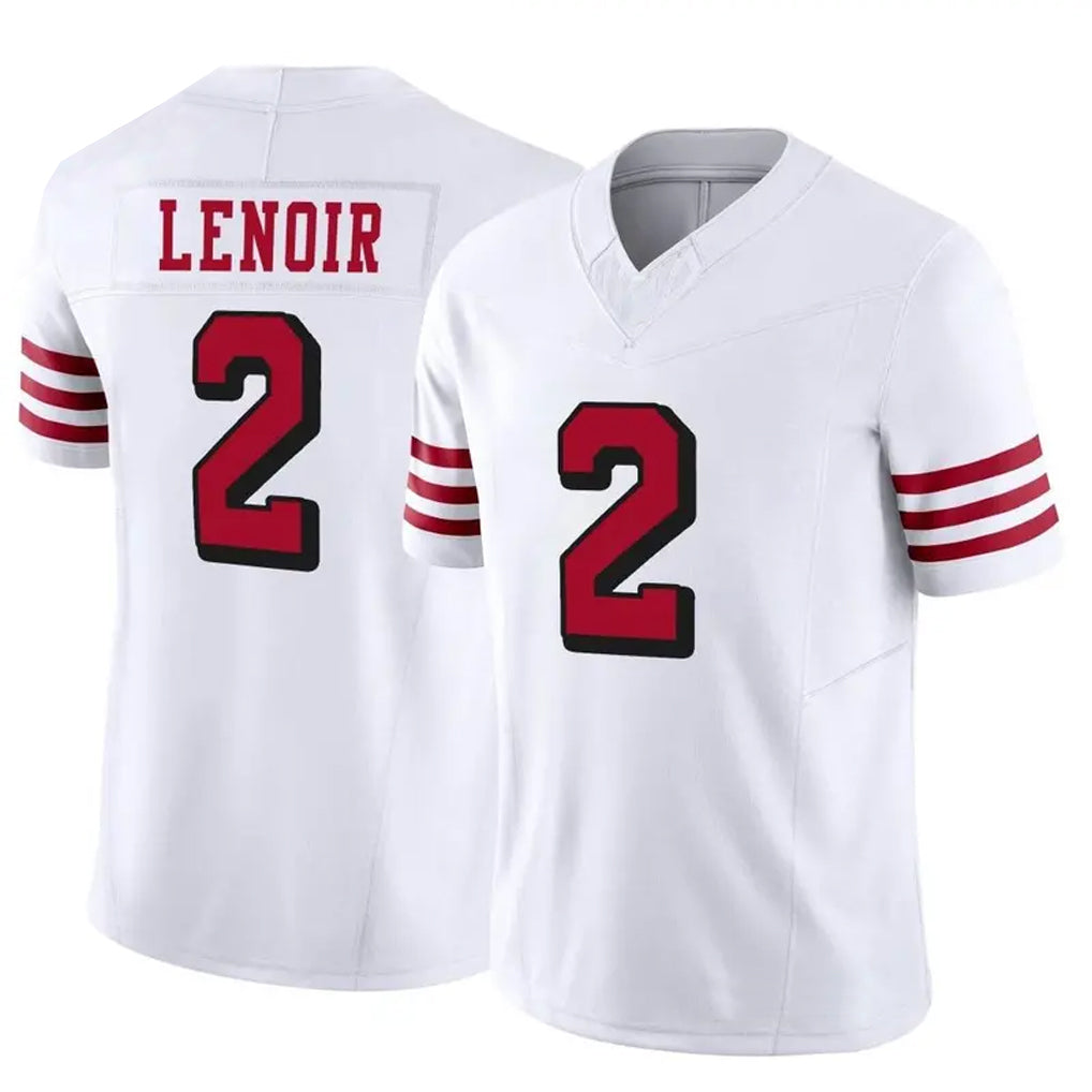 Custom #2 White SF Football Shirt Top