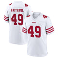Custom #49 White SF Football Shirt Top