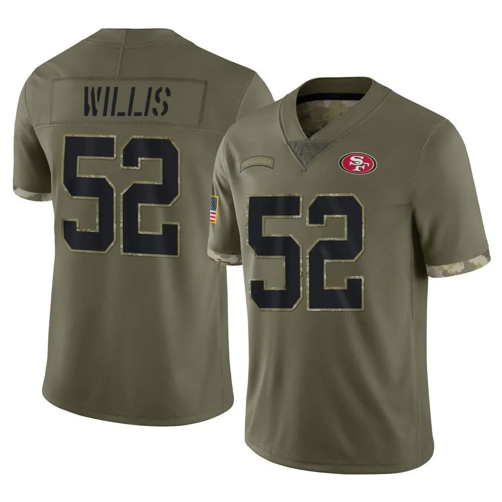 Custom #52 Olive SF Football Shirt Top