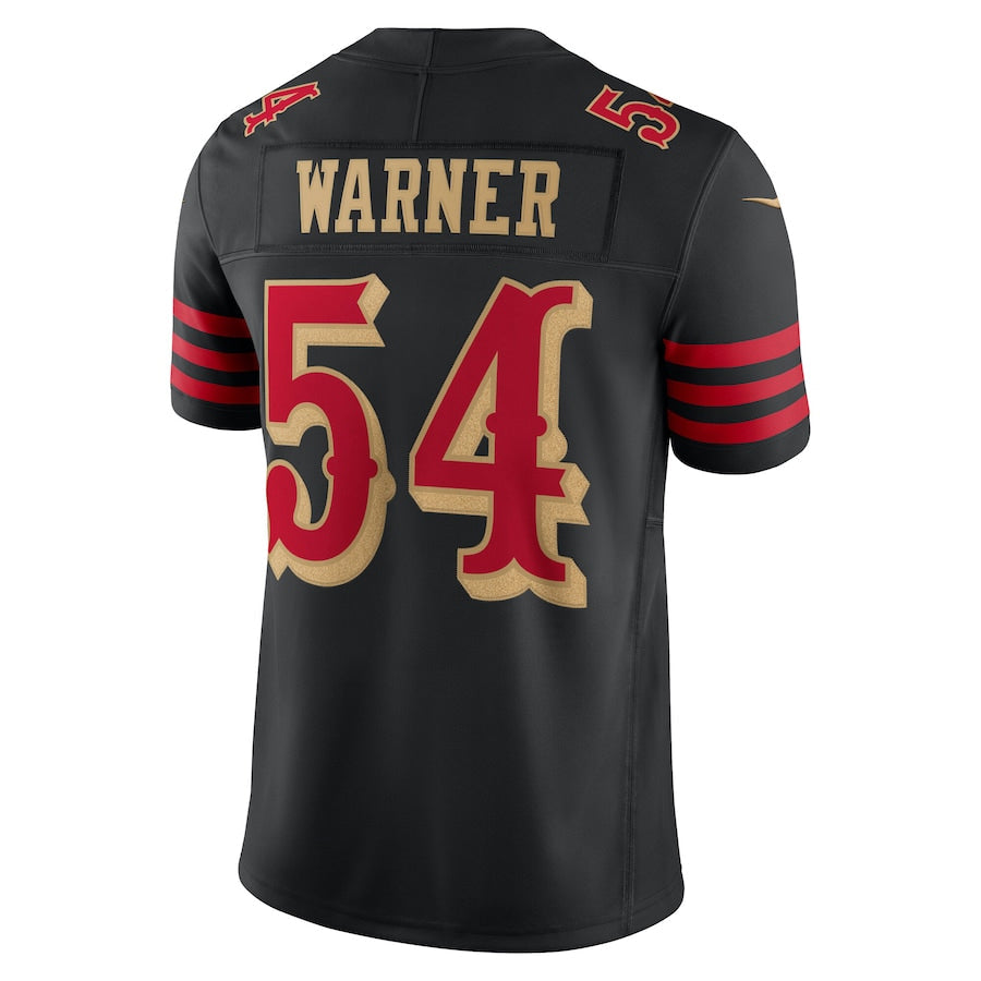 Custom #54 Black SF Football Shirt Top