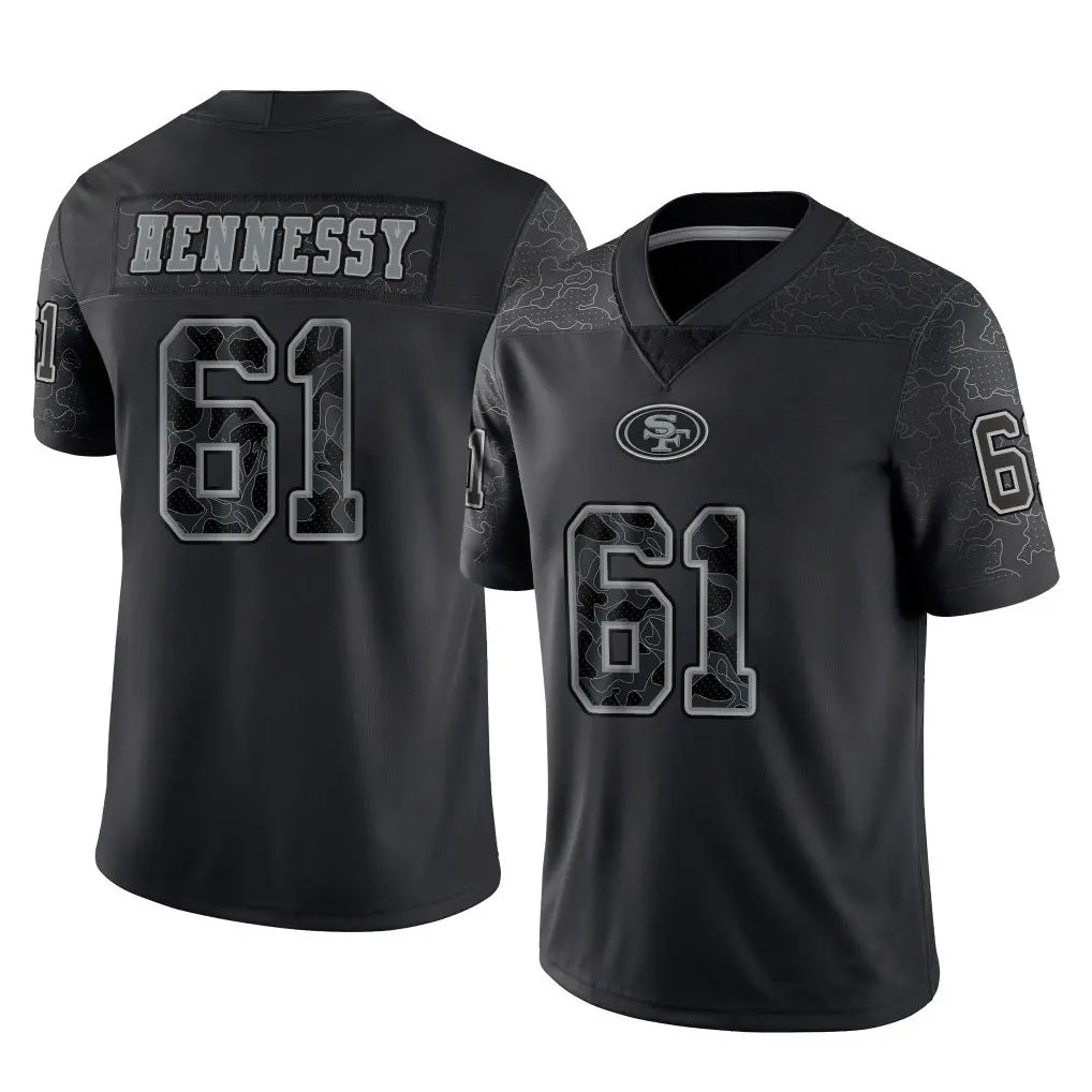 Custom #61 Black SF Football Shirt Top