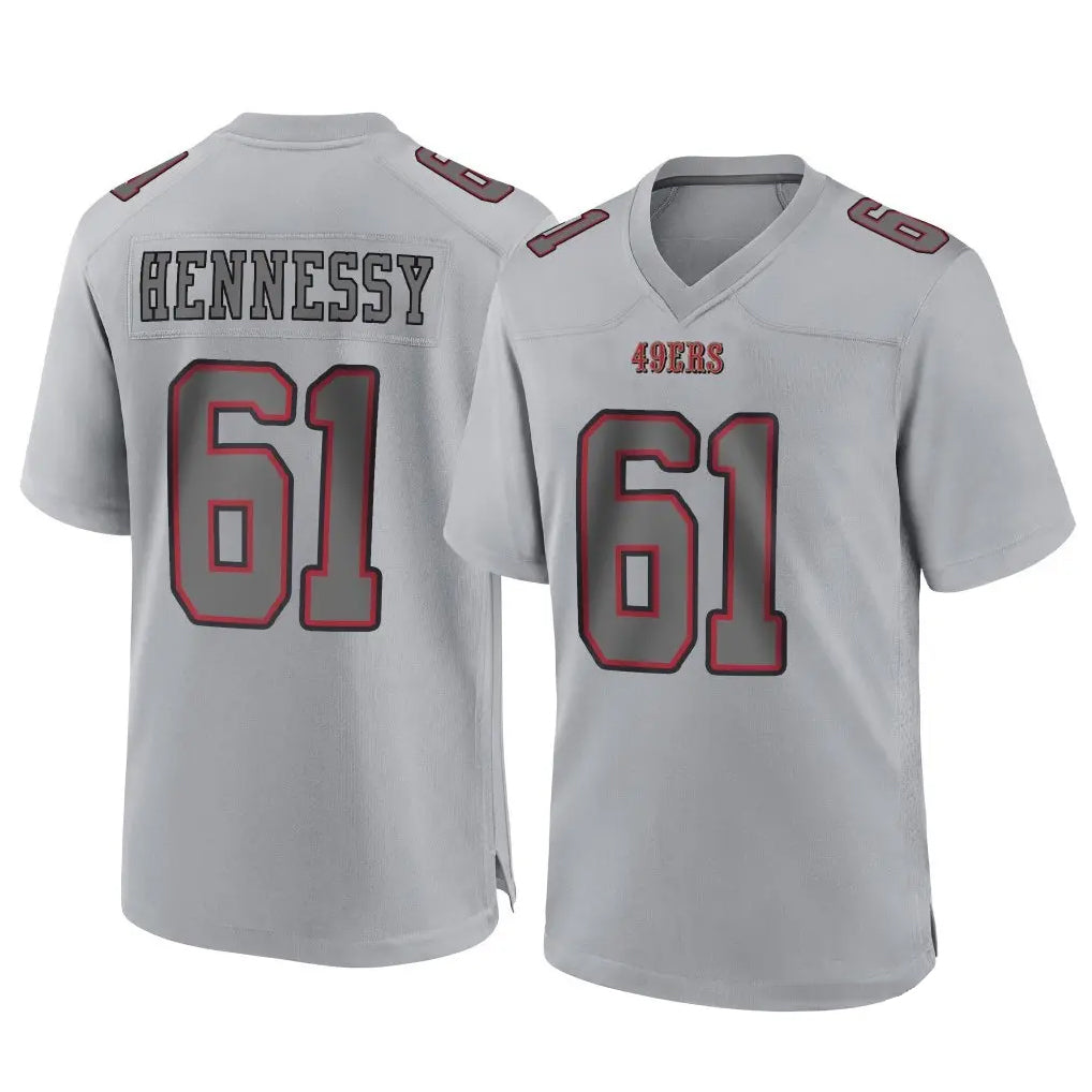 Custom #61 Gray SF Football Shirt Top