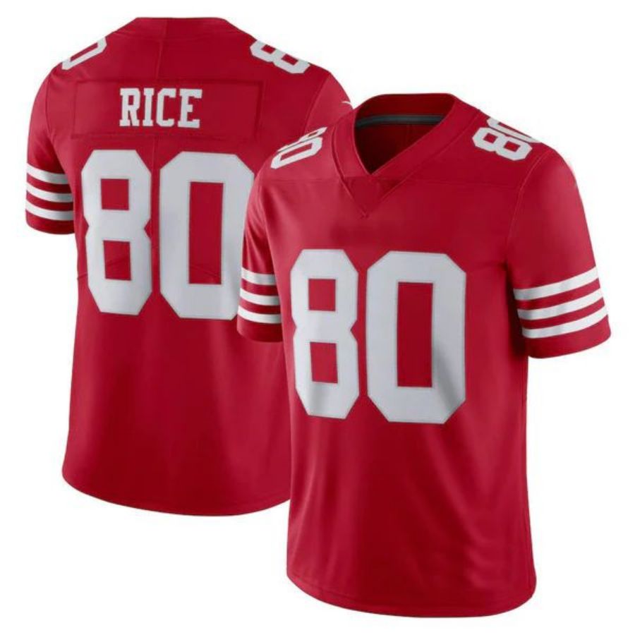 Custom #80 Scarlet SF Football Shirt Top