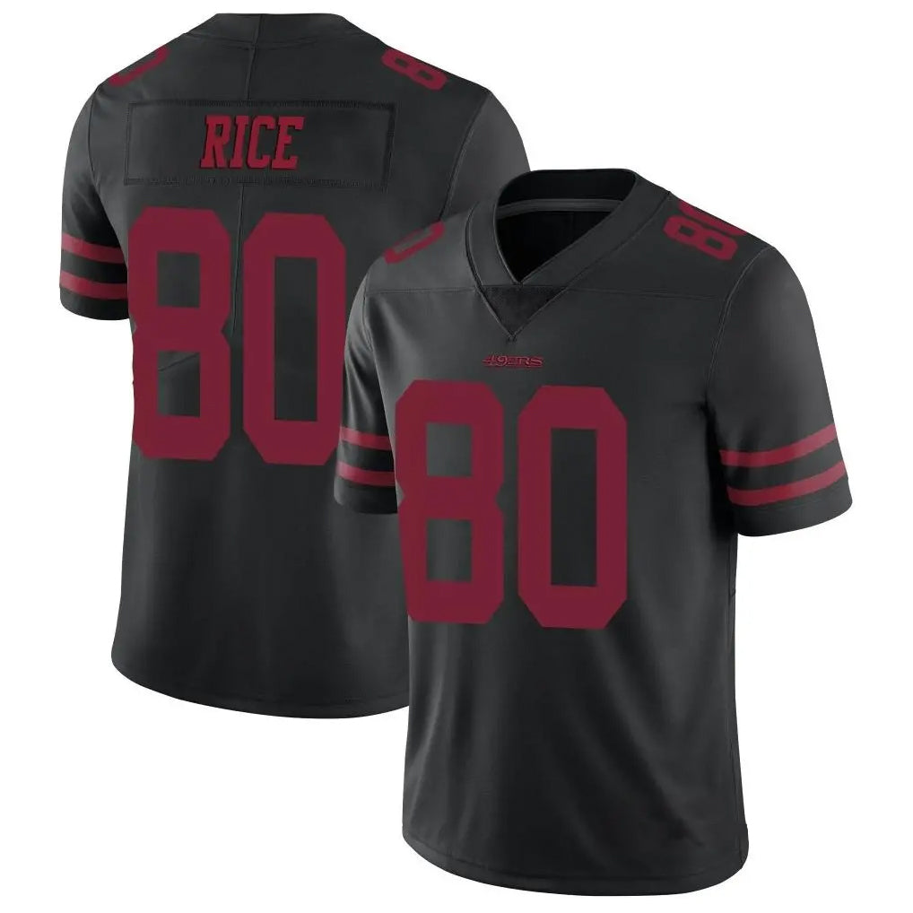 Custom #80 Black Throwback SF Football Shirt Top