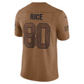 Custom #80 Brown SF Football Shirt Top