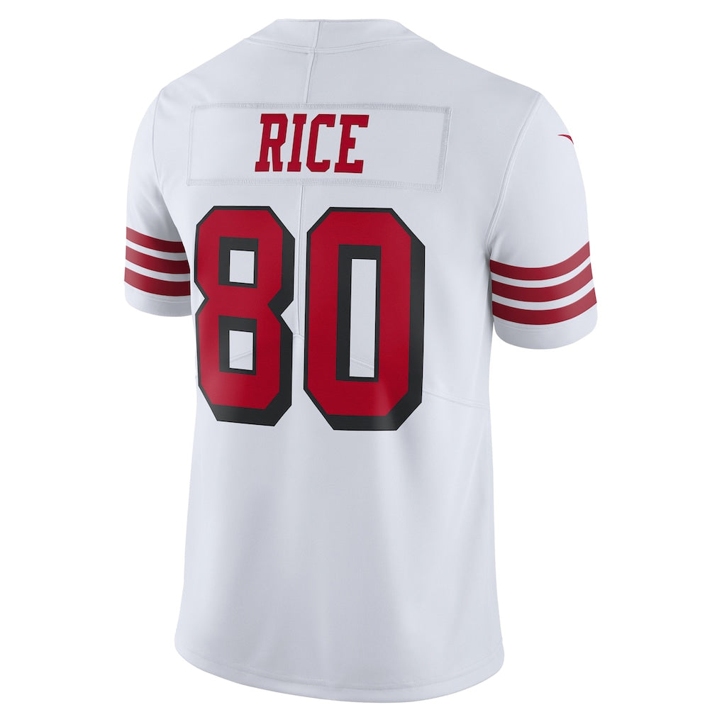 Custom #80 White SF Football Shirt Top