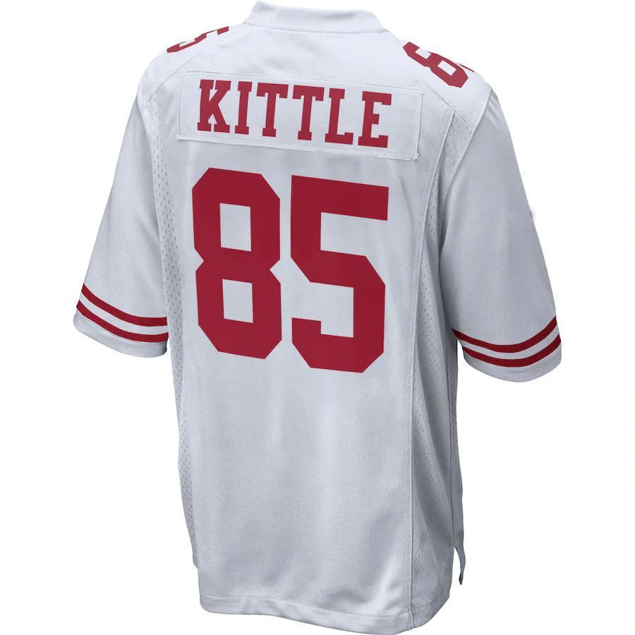 Custom #85 White SF Football Shirt Top