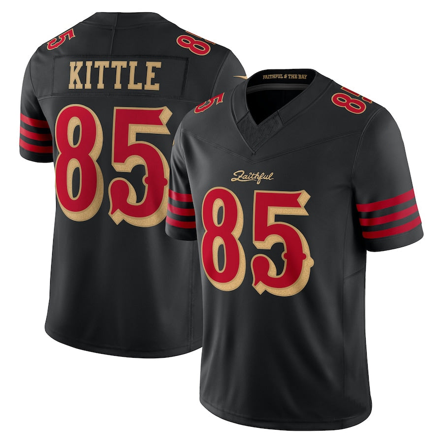 Custom #85 Black SF Football Shirt Top