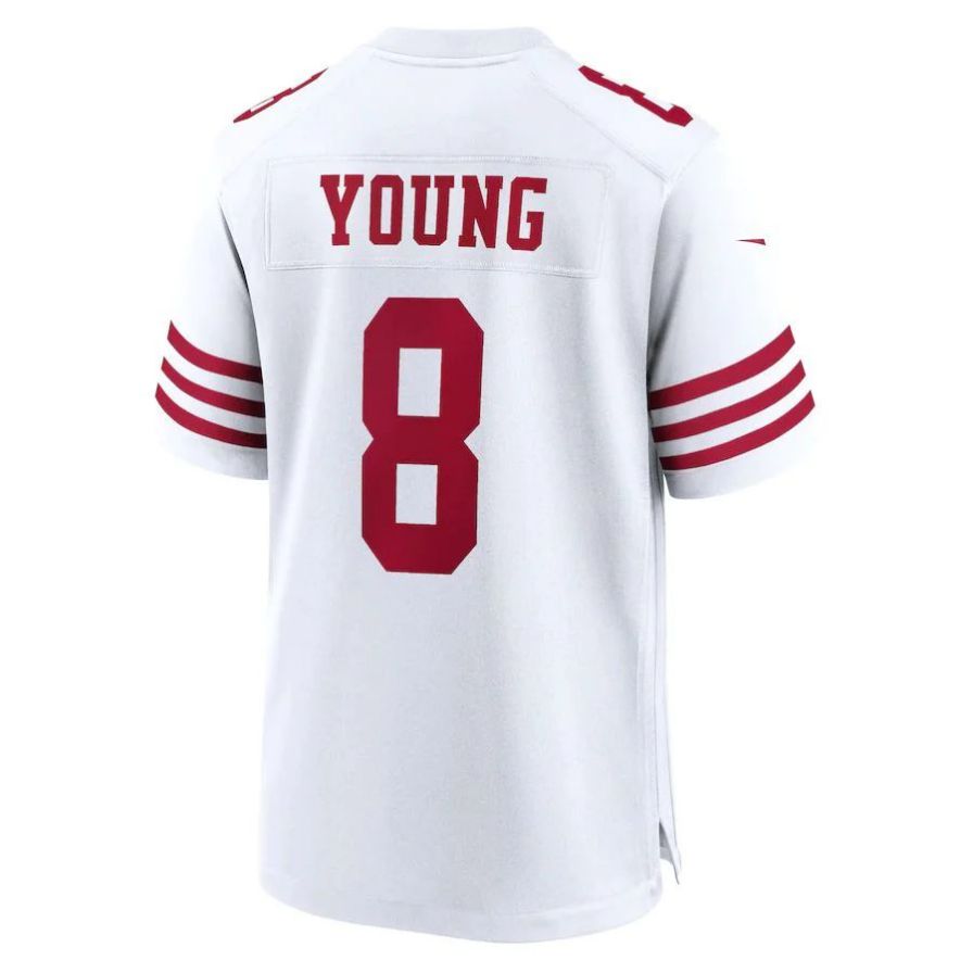 Custom #8 White SF Football Shirt Top