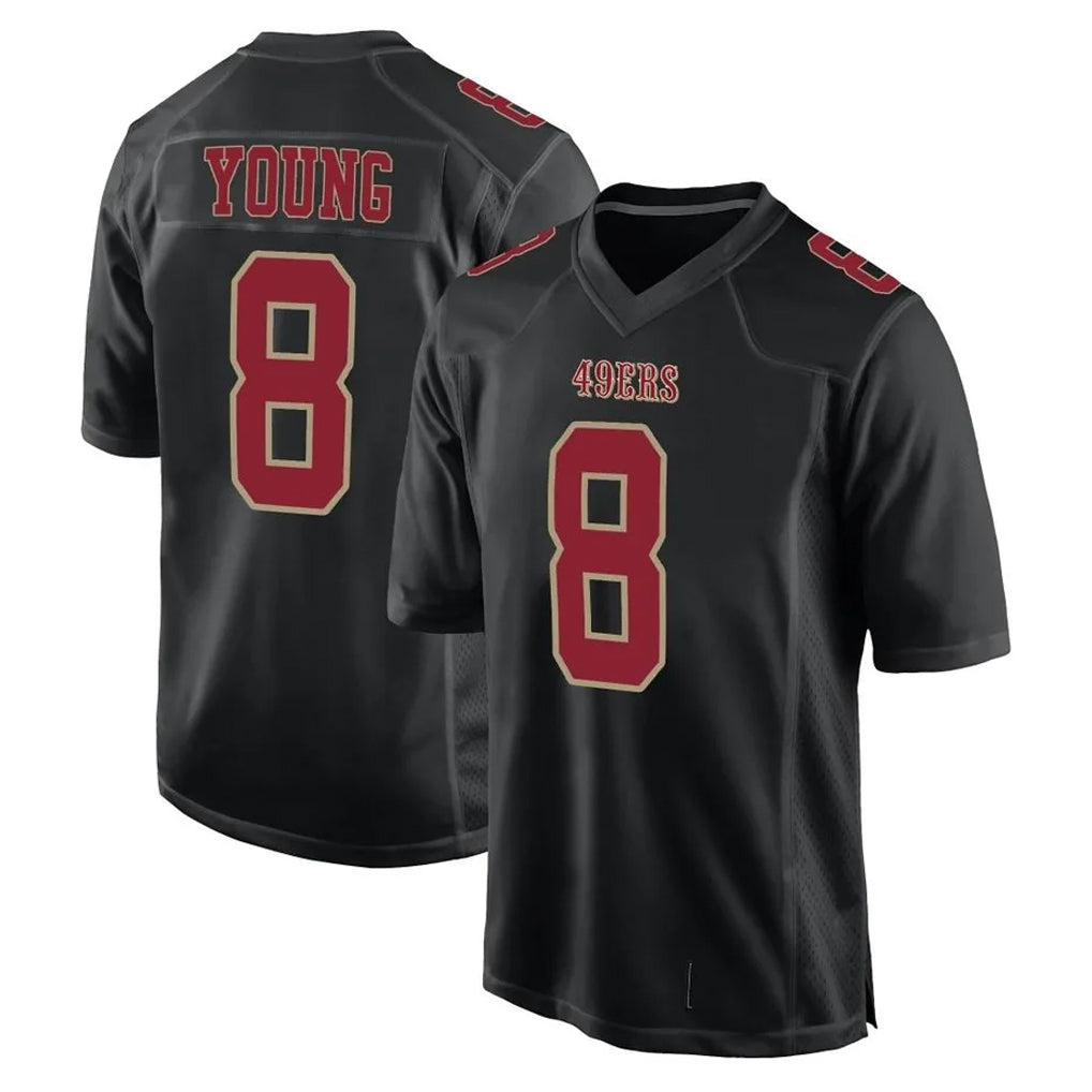 Custom #8 Black SF Football Shirt Top