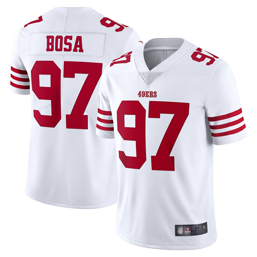 Custom #97 White SF Football Shirt Top
