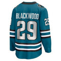 SJ.Sharks #29 Mackenzie Blackwood Supporters Home Breakaway Jersey - Teal Stitched American Hockey Jerseys
