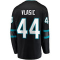 SJ.Sharks #44 Marc-Edouard Vlasic Supporters Premier Breakaway Player Jersey - Black Stitched American Hockey Jerseys