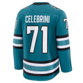 SJ.Sharks #71 Macklin Celebrini Supporters Home Premium Jersey - Teal Stitched American Hockey Jerseys