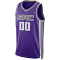 Custom S.Kings Diamond Swingman Purple  Icon Edition Stitched Basketball Jersey
