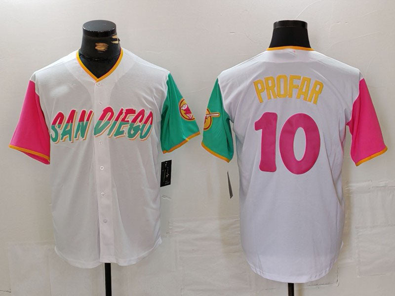 Custom #10 SD Baseball Shirt Top