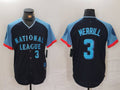 Custom #3 Navy All Star SD Baseball Shirt Top